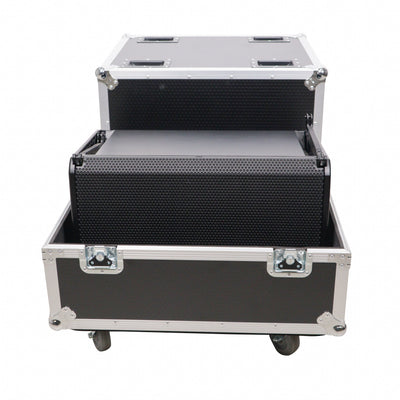 ProX Universal ATA Speaker Flight Case for 2xQSC KLA12 LA112 FBT HORIZON VHA 112SA, Mackie DRM12A and similar sizes 30x26x22 in