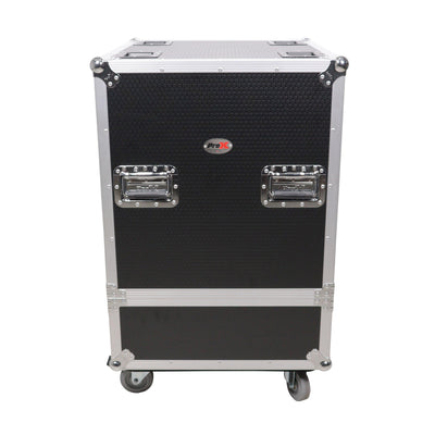 ProX Universal ATA Speaker Flight Case for 2xQSC KLA12 LA112 FBT HORIZON VHA 112SA, Mackie DRM12A and similar sizes 30x26x22 in
