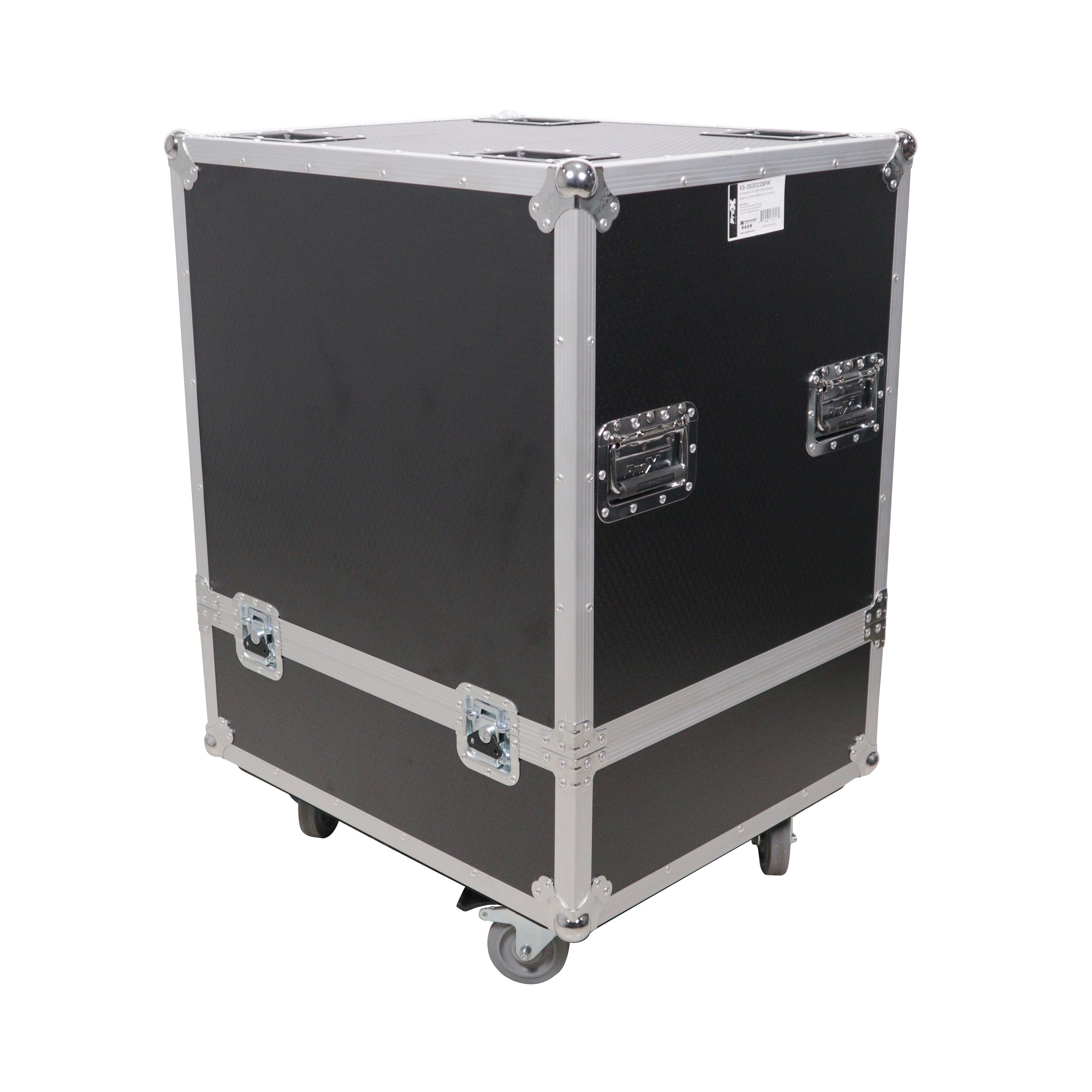 ProX Universal ATA Speaker Flight Case for 2xQSC KLA12 LA112 FBT HORIZON VHA 112SA, Mackie DRM12A and similar sizes 30x26x22 in