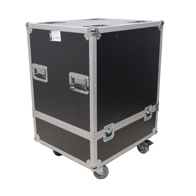 ProX Universal ATA Speaker Flight Case for 2xQSC KLA12 LA112 FBT HORIZON VHA 112SA, Mackie DRM12A and similar sizes 30x26x22 in