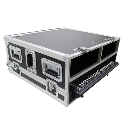 ProX ATA Digital Audio Mixer Flight Case for Allen & Heath SQ5&SQ5;+ Console with Doghouse compartment and Caster wheels