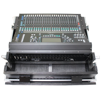 ProX ATA Digital Audio Mixer Flight Case for Allen & Heath SQ5&SQ5;+ Console with Doghouse compartment and Caster wheels
