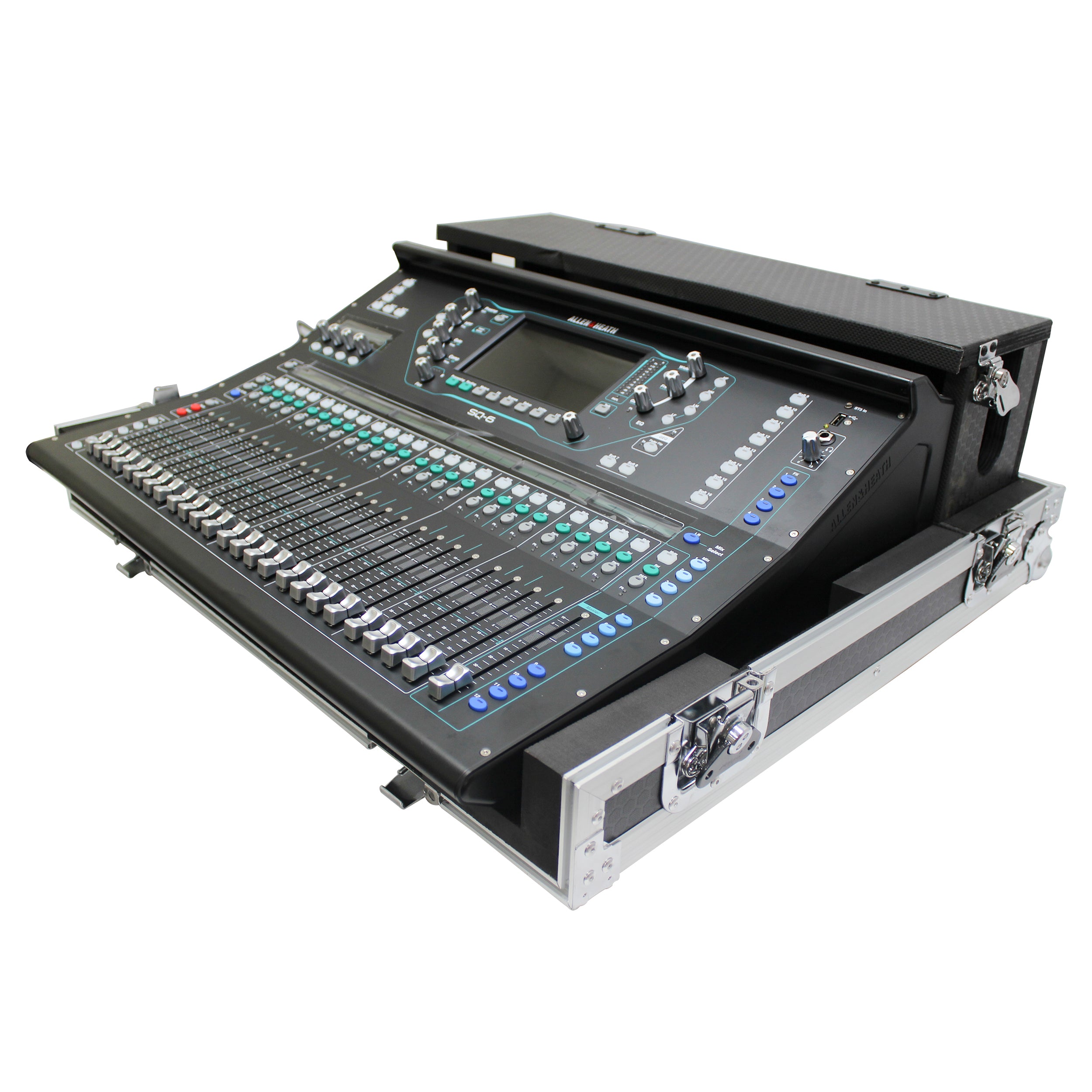 ProX ATA Digital Audio Mixer Flight Case for Allen & Heath SQ5&SQ5;+ Console with Doghouse compartment and Caster wheels