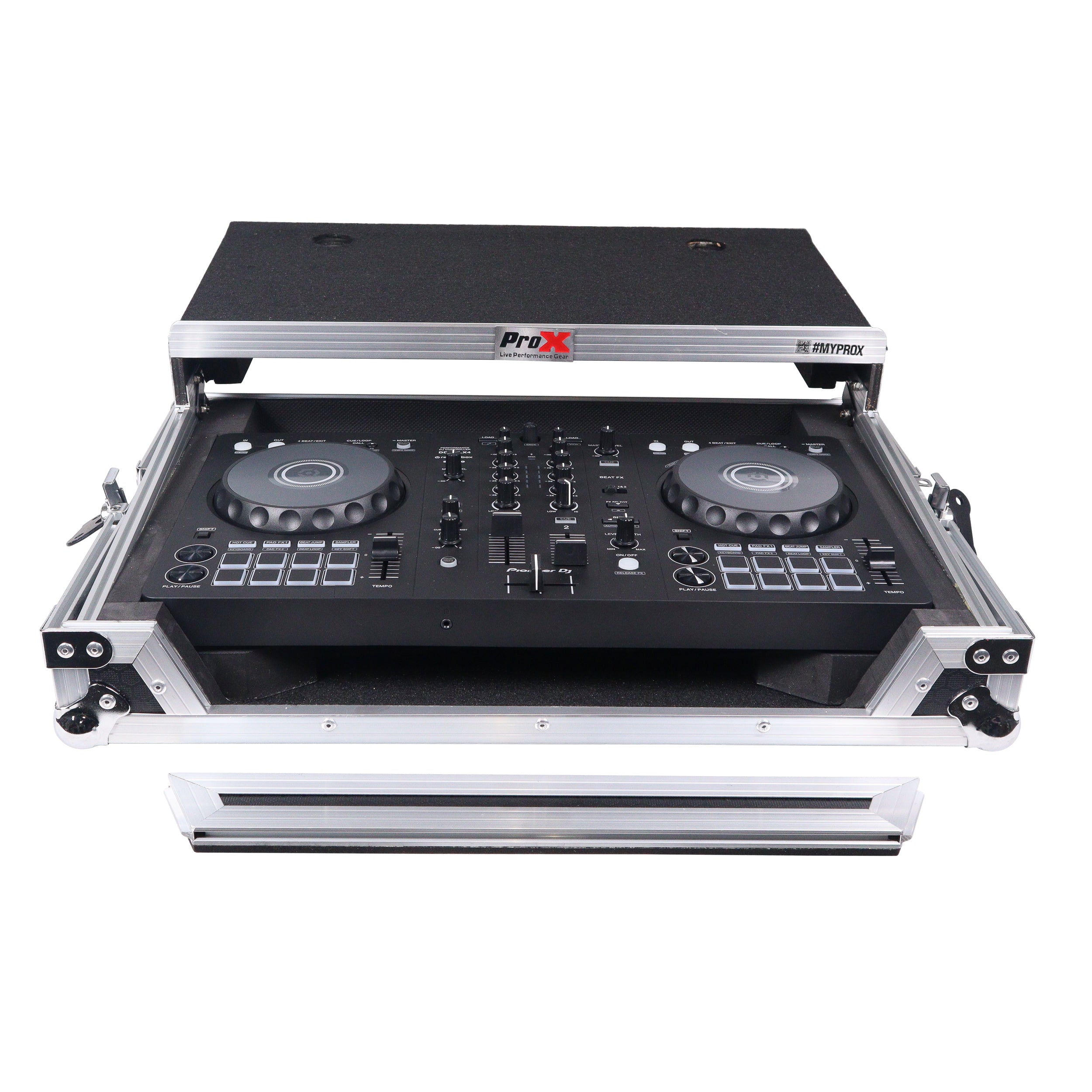 ProX ATA Flight Road Case For Pioneer DDJ-FLX4 DDJ-400 DDJ-SB3 DJ Controller with Laptop Shelf