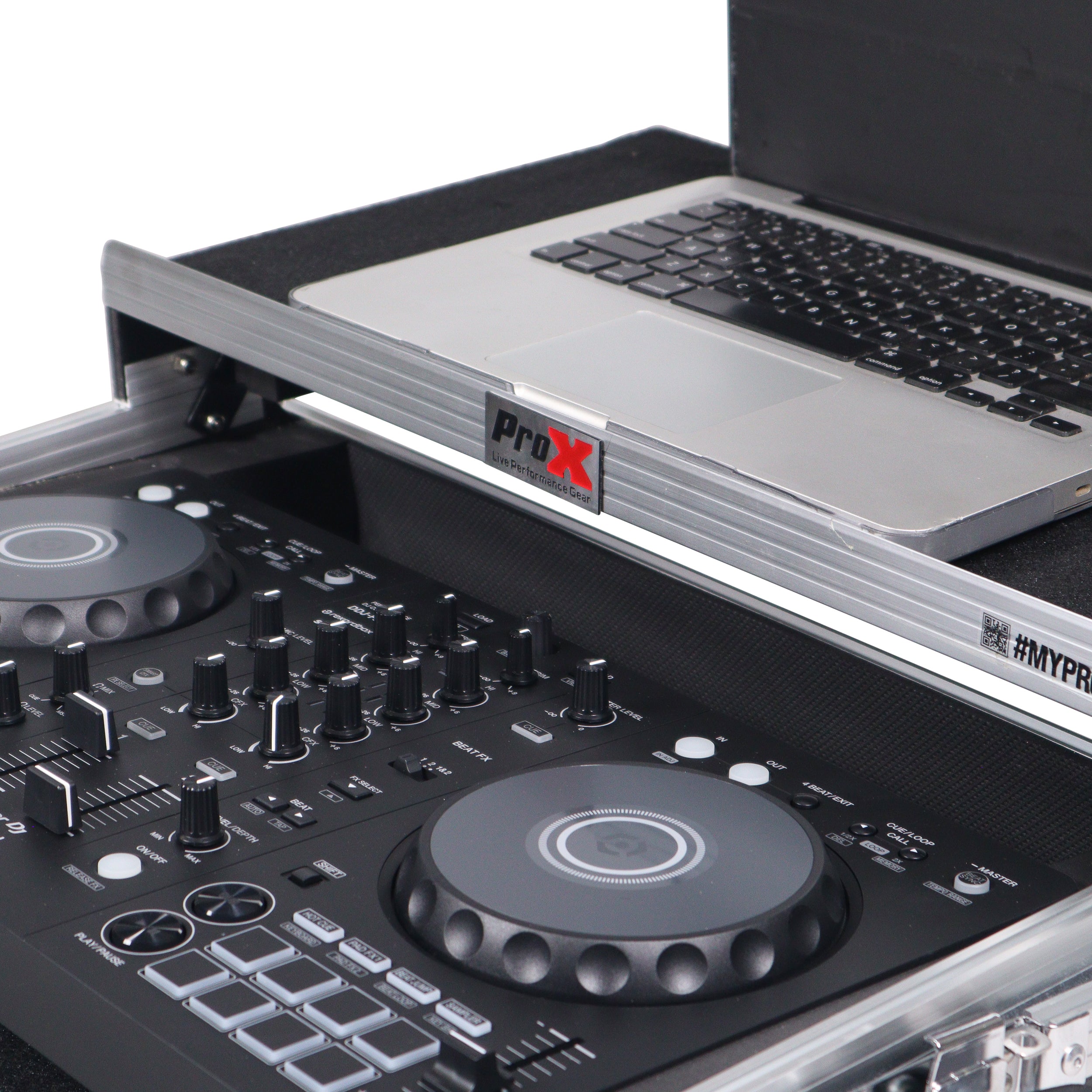 ProX ATA Flight Road Case For Pioneer DDJ-FLX4 DDJ-400 DDJ-SB3 DJ Controller with Laptop Shelf