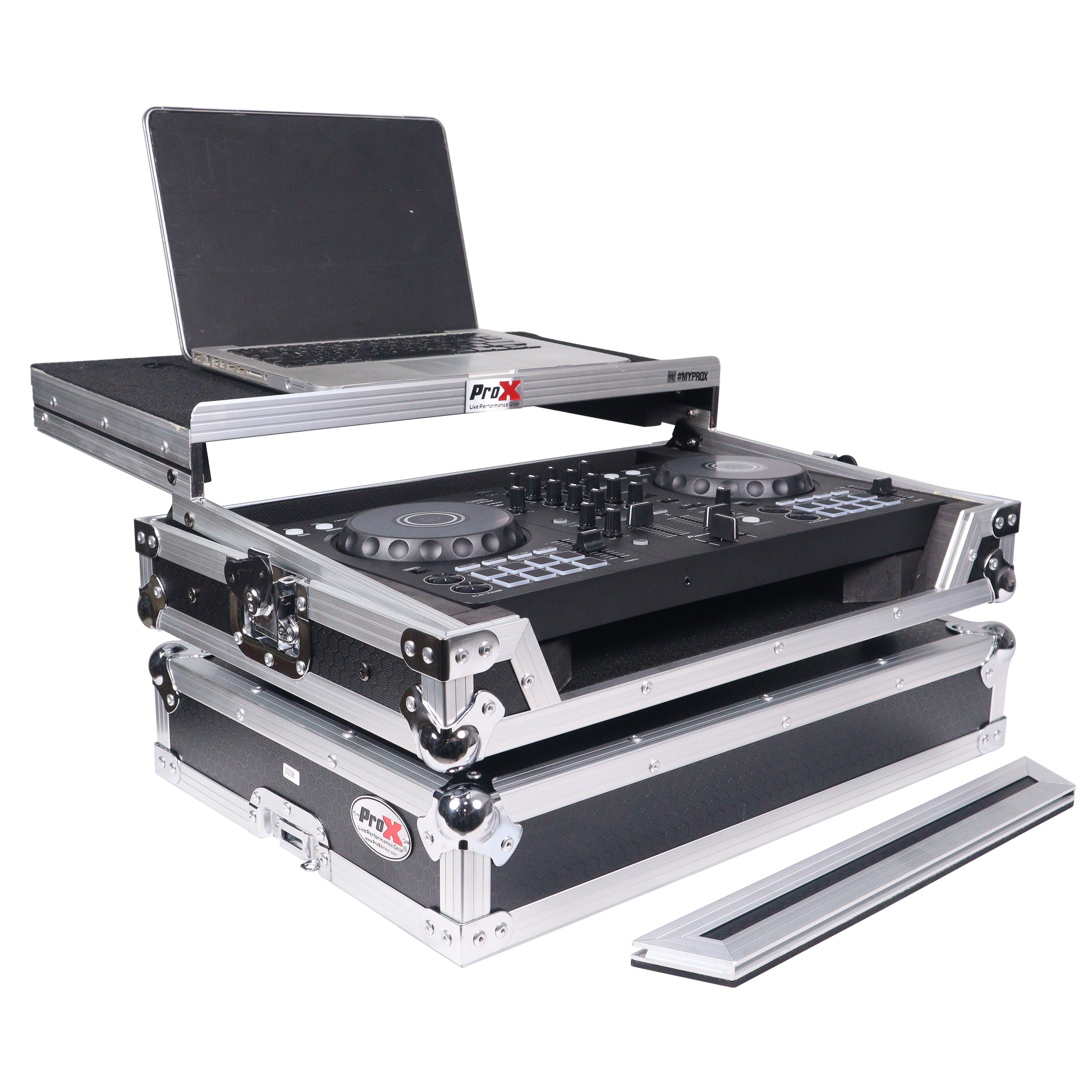 ProX ATA Flight Road Case For Pioneer DDJ-FLX4 DDJ-400 DDJ-SB3 DJ Controller with Laptop Shelf