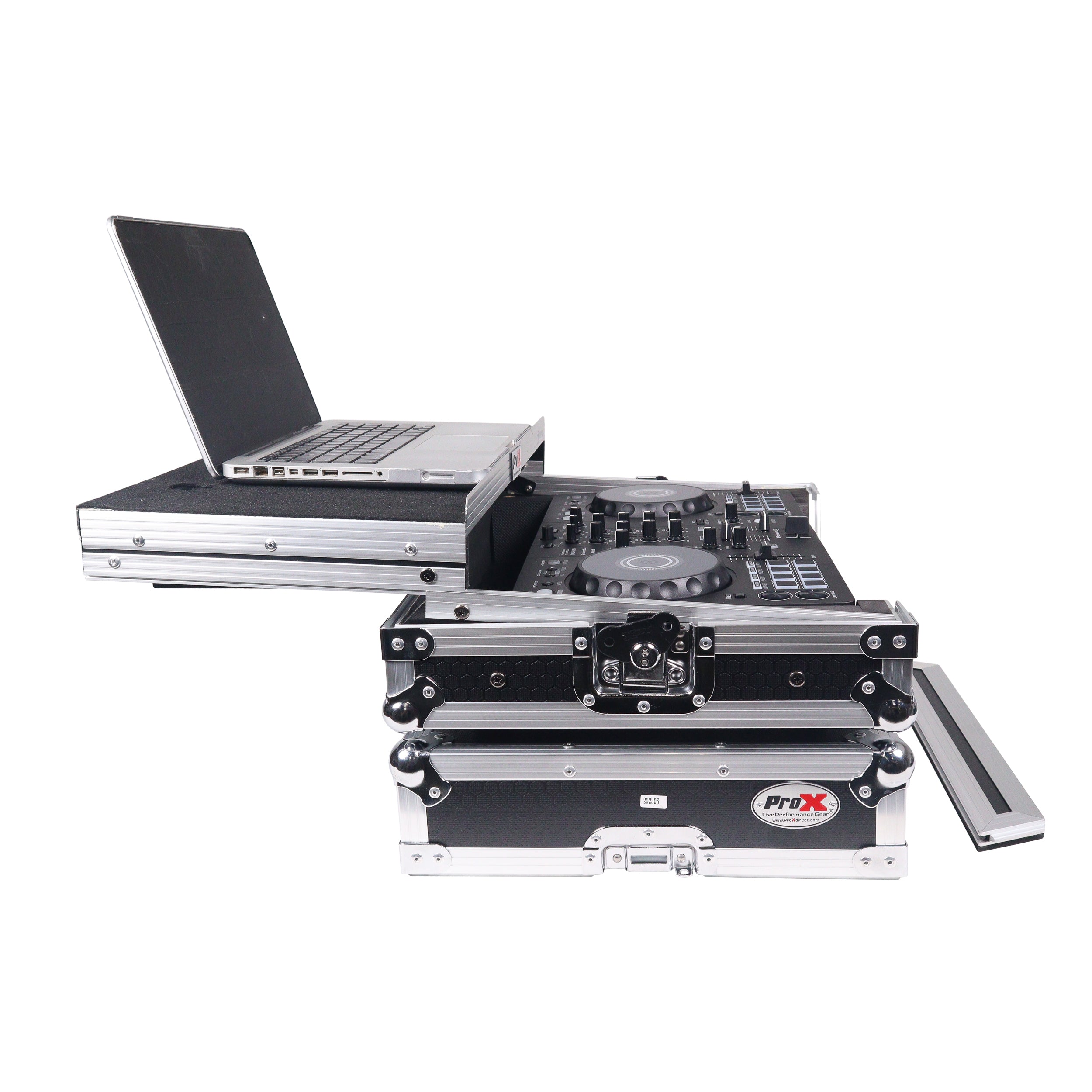 ProX ATA Flight Road Case For Pioneer DDJ-FLX4 DDJ-400 DDJ-SB3 DJ Controller with Laptop Shelf