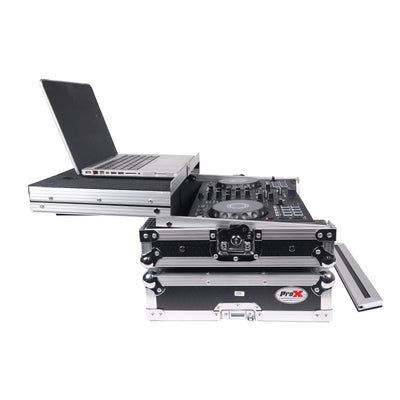 ProX ATA Flight Road Case For Pioneer DDJ-FLX4 DDJ-400 DDJ-SB3 DJ Controller with Laptop Shelf