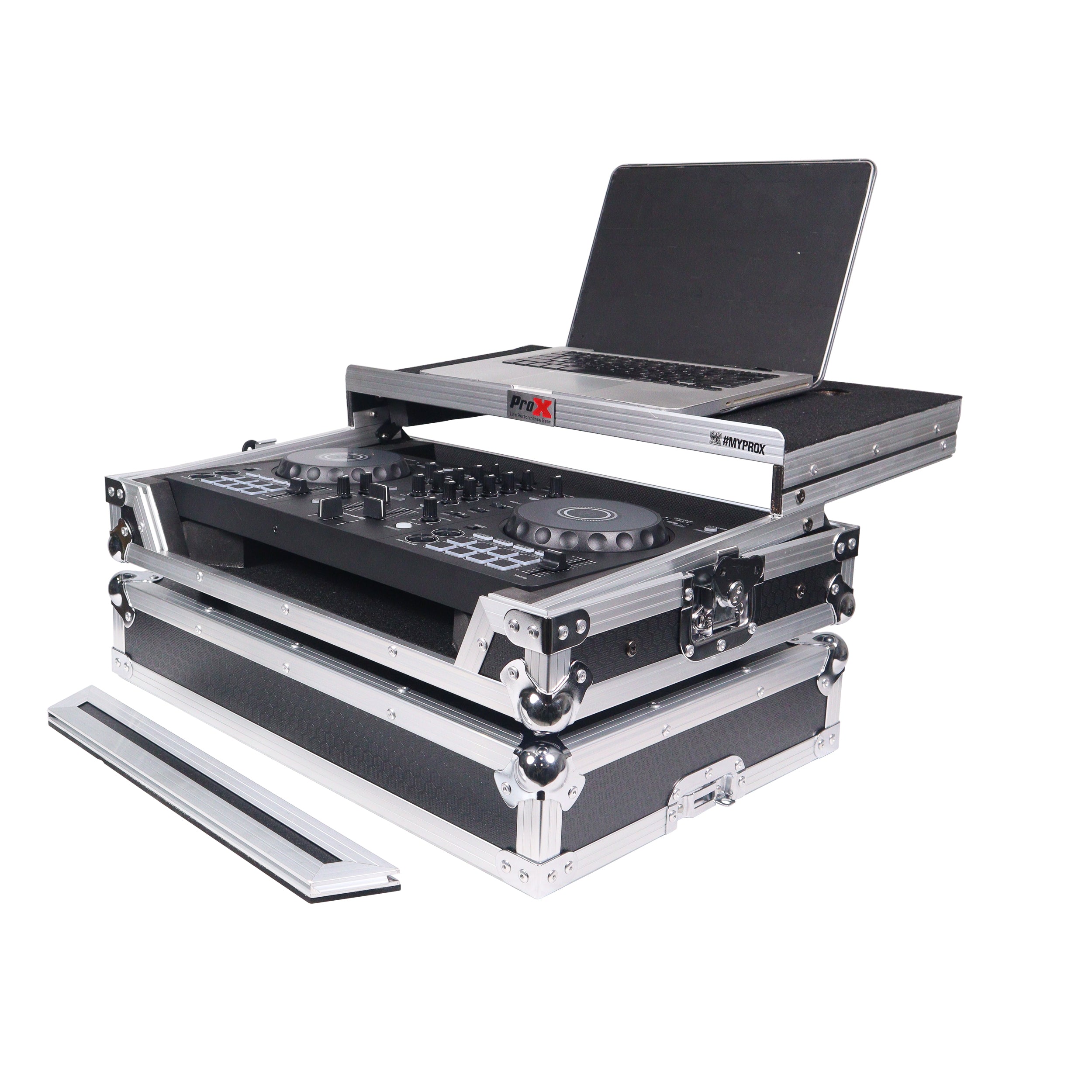 ProX ATA Flight Road Case For Pioneer DDJ-FLX4 DDJ-400 DDJ-SB3 DJ Controller with Laptop Shelf