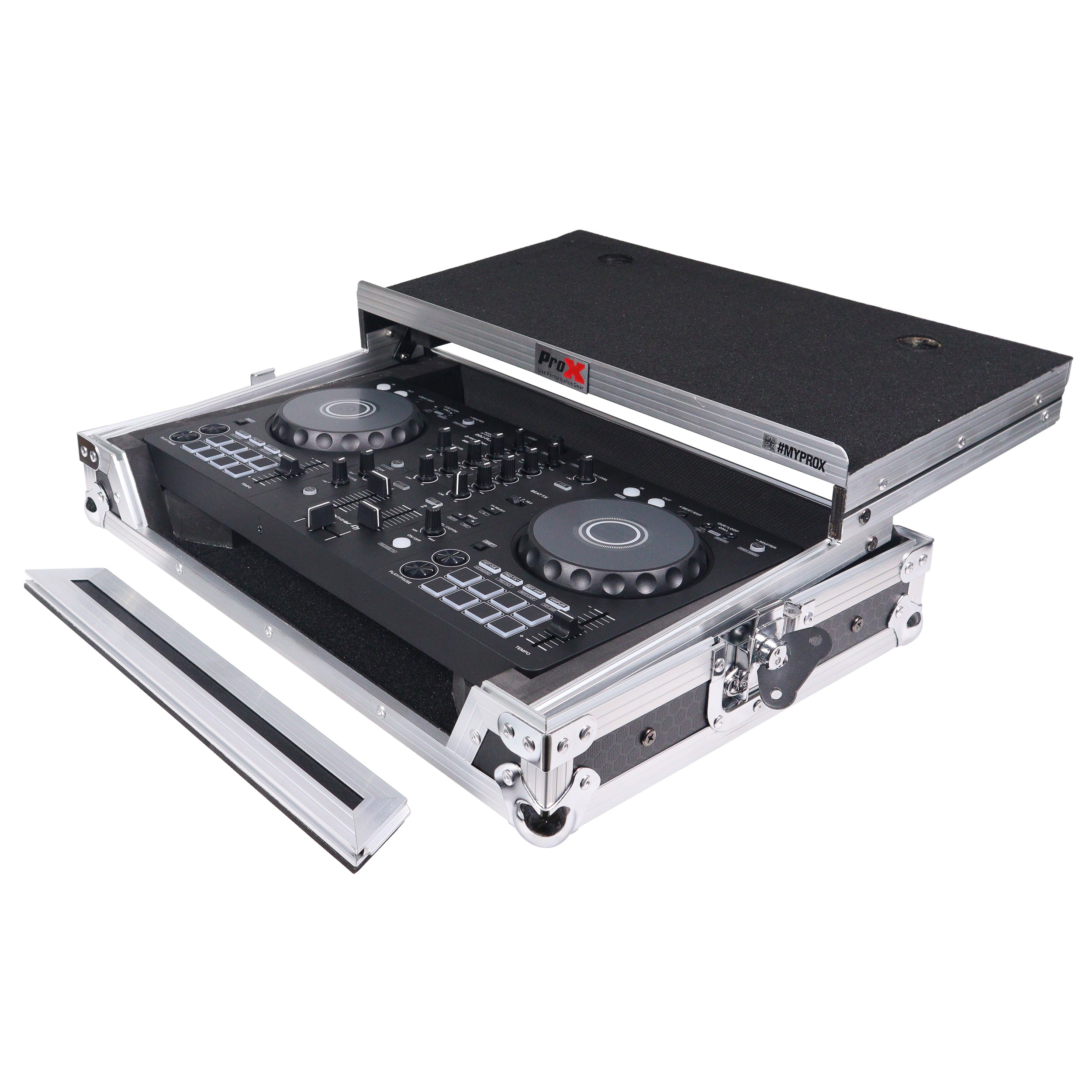 ProX ATA Flight Road Case For Pioneer DDJ-FLX4 DDJ-400 DDJ-SB3 DJ Controller with Laptop Shelf