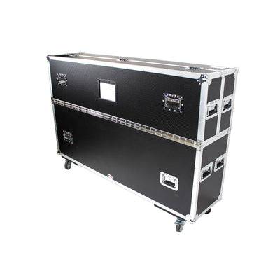 ProX Universal Case For Flat Panel Monitor LED-LCD-Plasma TV Dual 70" to 85" Adjustable Flight Case W-4" Casters