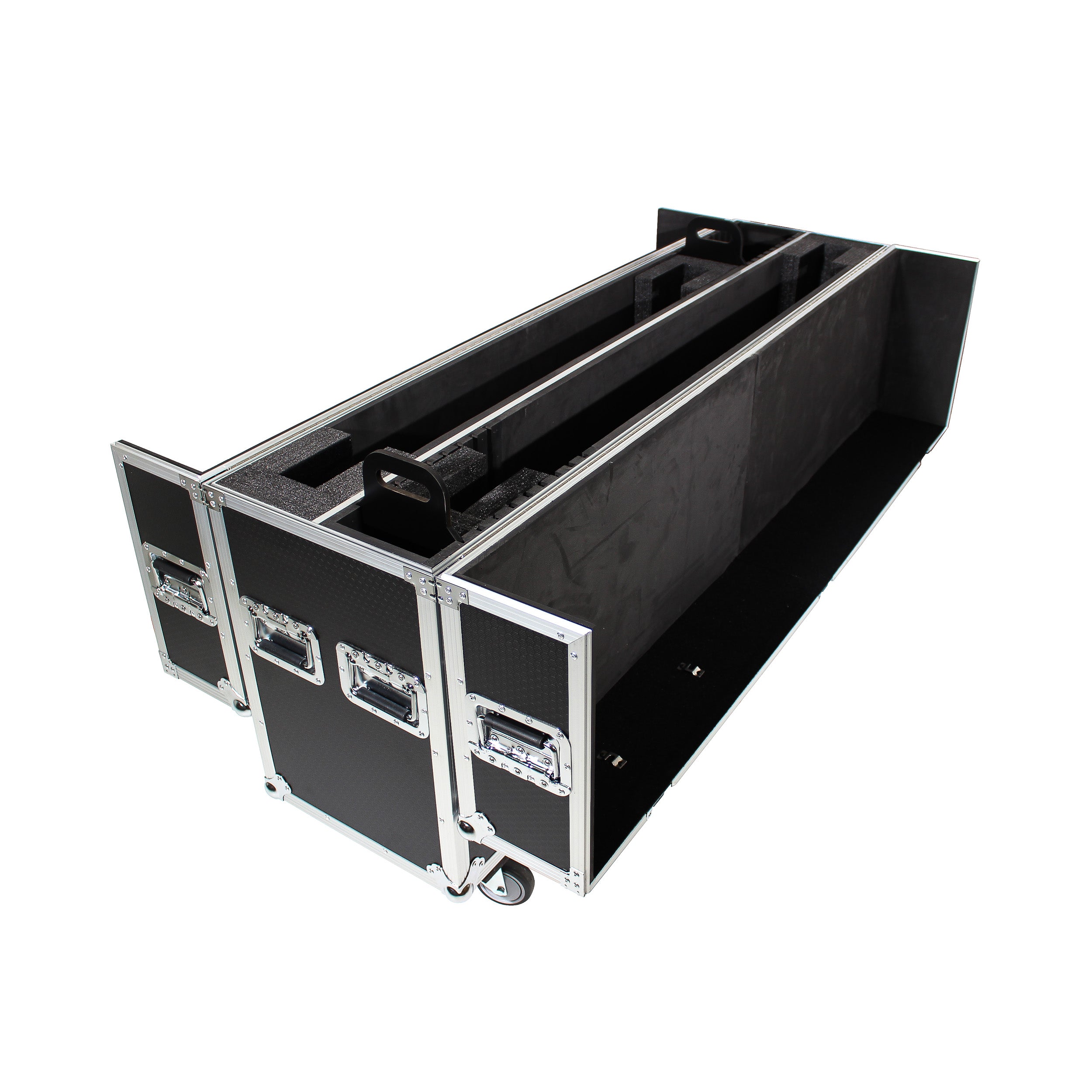 ProX Universal Case For Flat Panel Monitor LED-LCD-Plasma TV Dual 70" to 85" Adjustable Flight Case W-4" Casters