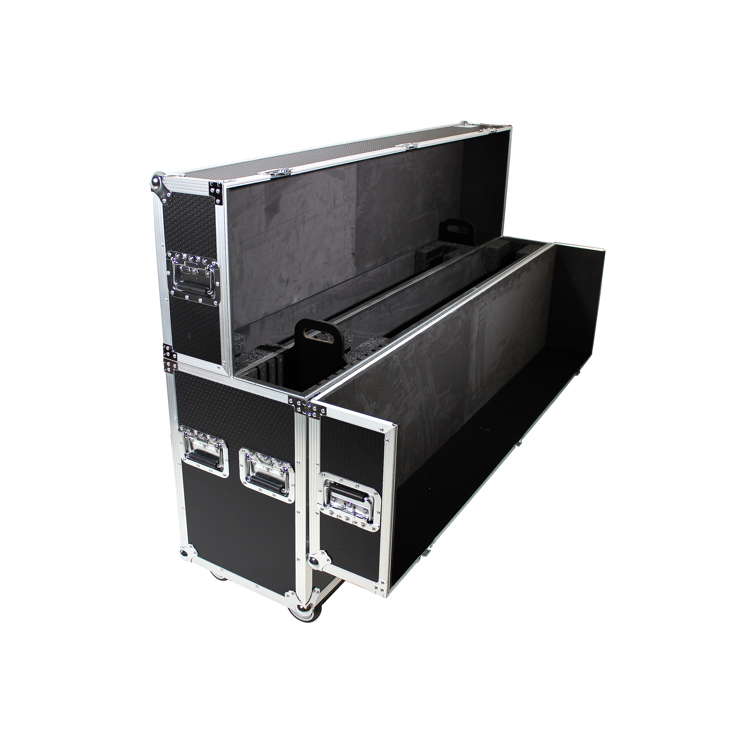 ProX Universal Case For Flat Panel Monitor LED-LCD-Plasma TV Dual 70" to 85" Adjustable Flight Case W-4" Casters