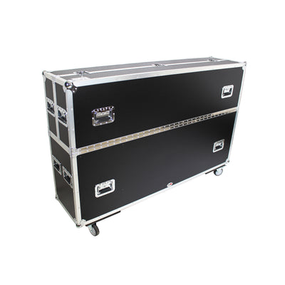 ProX Universal Case For Flat Panel Monitor LED-LCD-Plasma TV Dual 70" to 85" Adjustable Flight Case W-4" Casters