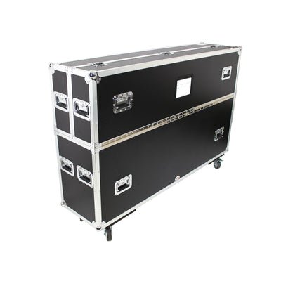 ProX Universal Case For Flat Panel Monitor LED-LCD-Plasma TV Dual 70" to 85" Adjustable Flight Case W-4" Casters