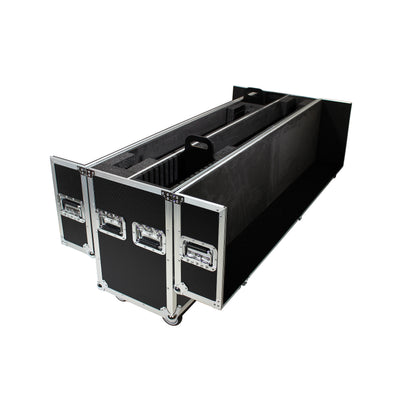 ProX Universal Case For Flat Panel Monitor LED-LCD-Plasma TV Dual 70" to 85" Adjustable Flight Case W-4" Casters