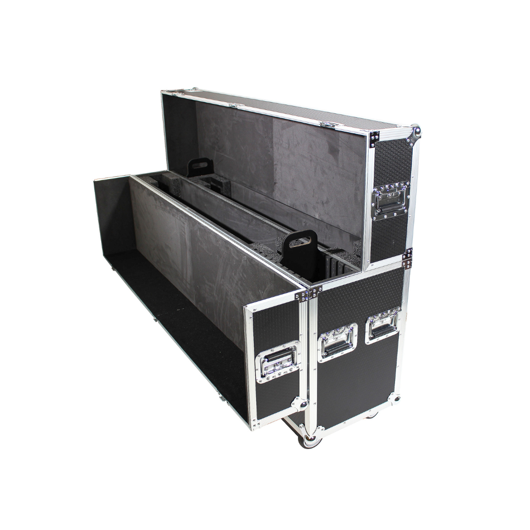 ProX Universal Case For Flat Panel Monitor LED LCD TV Dual 70" to 90" Adjustable Flight Case W-4" Casters