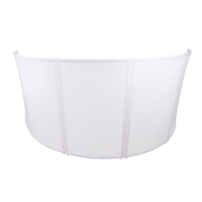 ProX LUNA White Aluminum Curved 5 or 4 Panel DJ Facade Includes Carrying Bag Black White Scrims