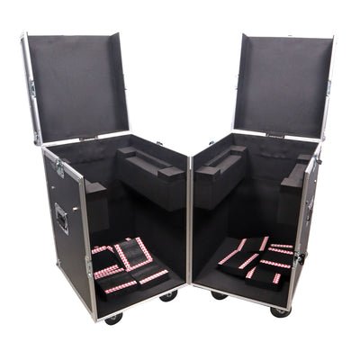 ProX ATA Flight Style Road Case for (2) Moving Head Lighting Fixtures with (6) 4 inch Casters