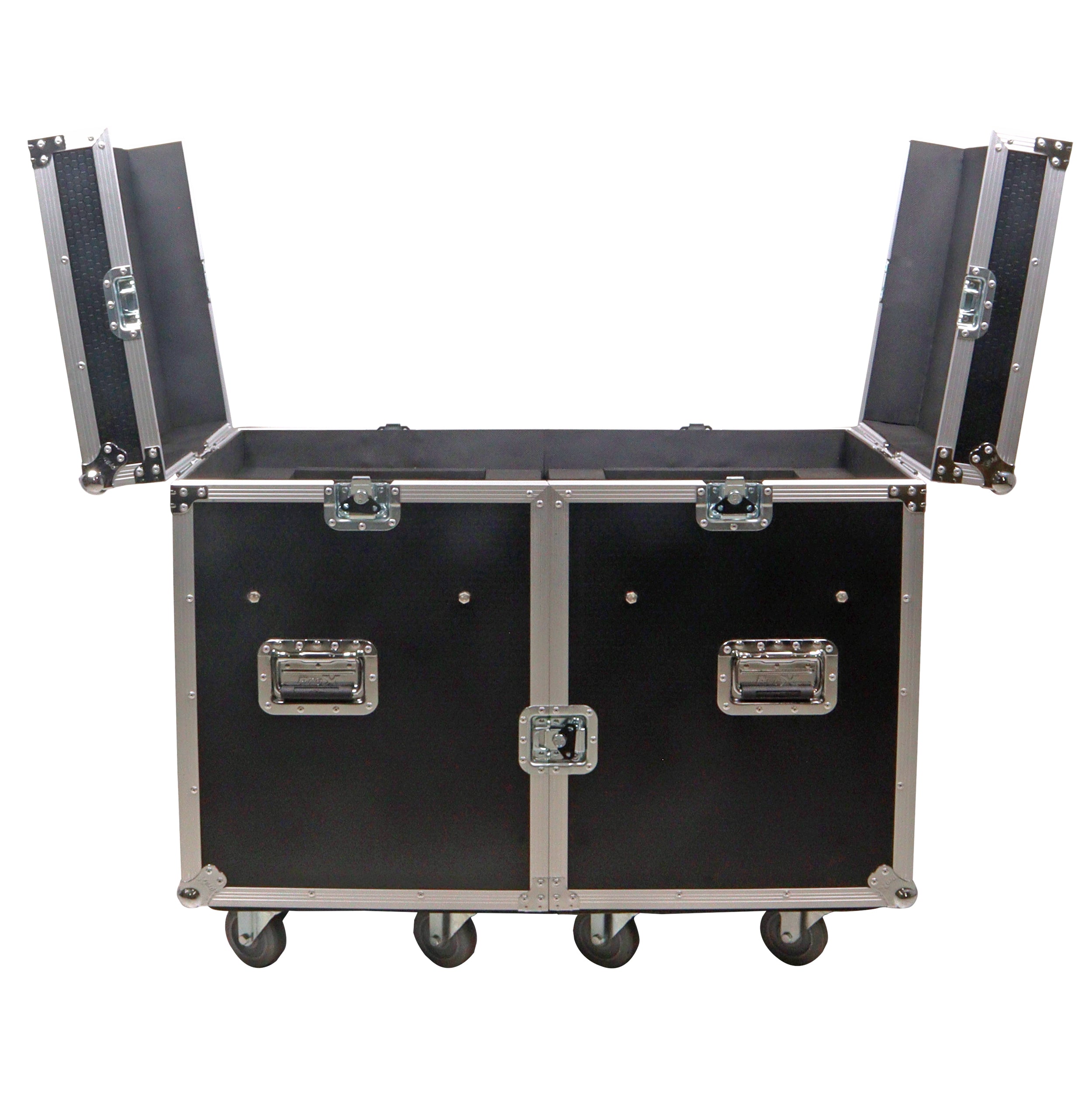 ProX ATA Flight Style Road Case for (2) Moving Head Lighting Fixtures with (6) 4 inch Casters