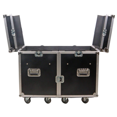 ProX ATA Flight Style Road Case for (2) Moving Head Lighting Fixtures with (6) 4 inch Casters