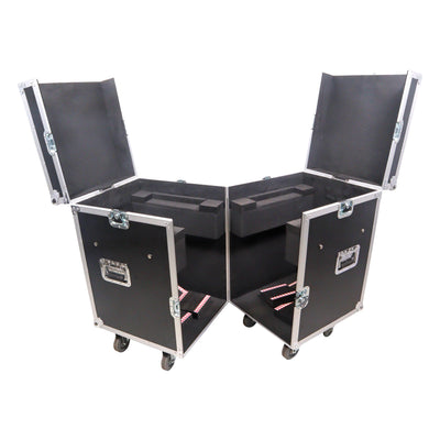 ProX ATA Flight Style Road Case for (2) Moving Head Lighting Fixtures with (6) 4 inch Casters