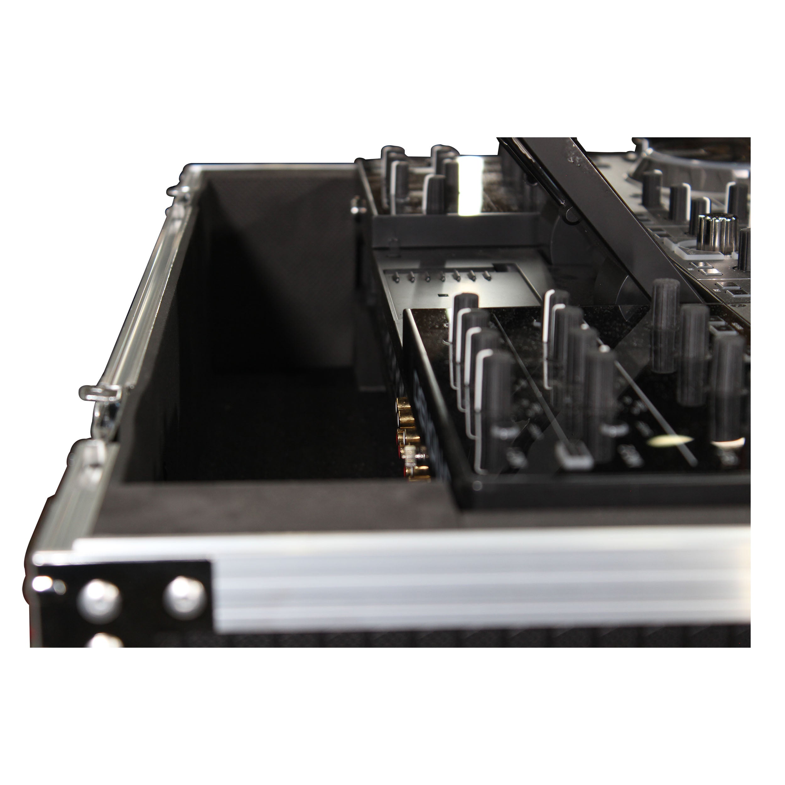 ProX ATA Flight Case For Denon PRIME 4 DJ Controller with 1U Rack Space and Wheels