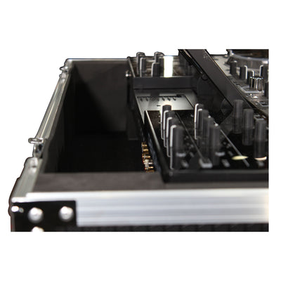 ProX ATA Flight Case For Denon PRIME 4 DJ Controller with 1U Rack Space and Wheels
