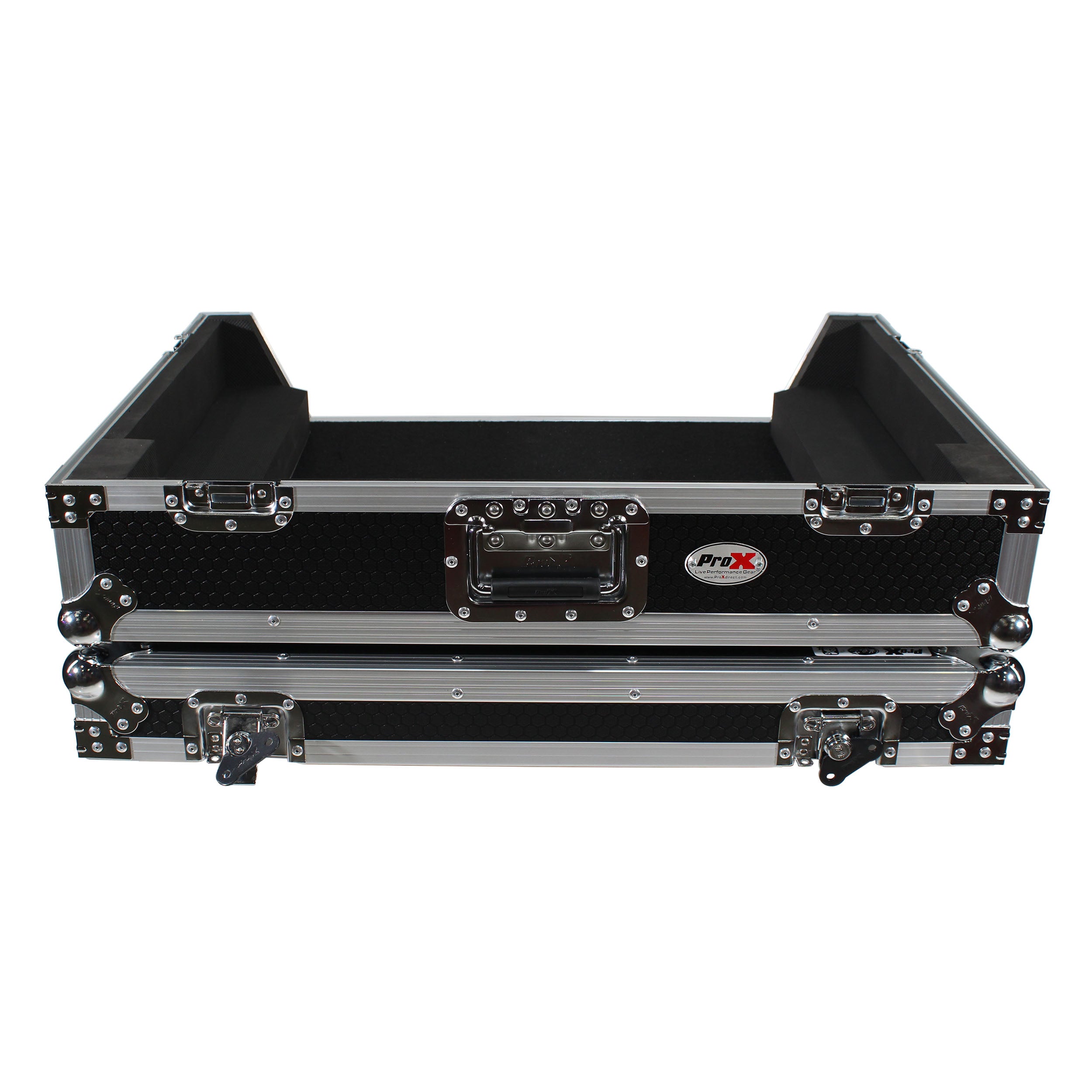 ProX ATA Flight Case For Denon PRIME 4 DJ Controller with 1U Rack Space and Wheels