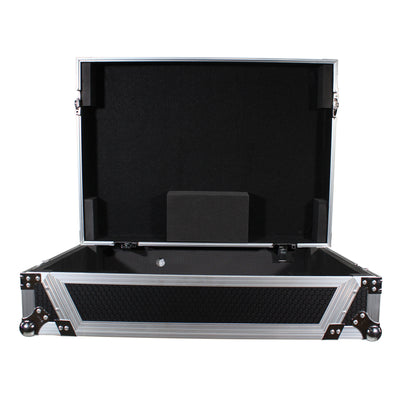 ProX ATA Flight Case For Denon PRIME 4 DJ Controller with 1U Rack Space and Wheels