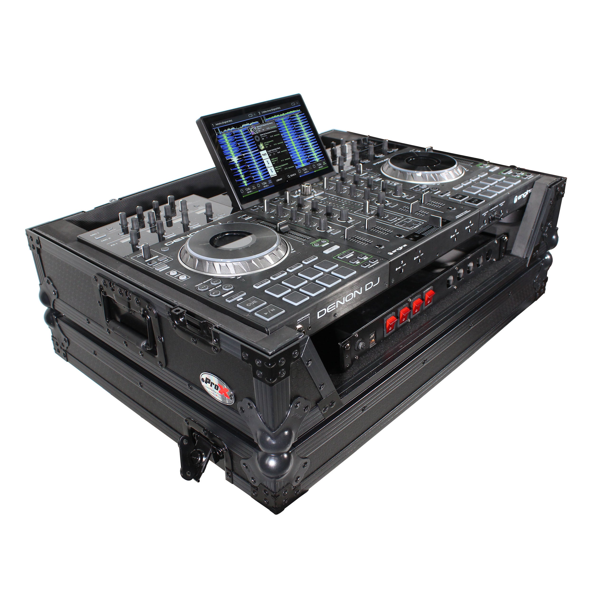 ProX ATA Flight Case For Pioneer PRIME 4 MK2 DJ Controller with 1U Rack Space and Wheels