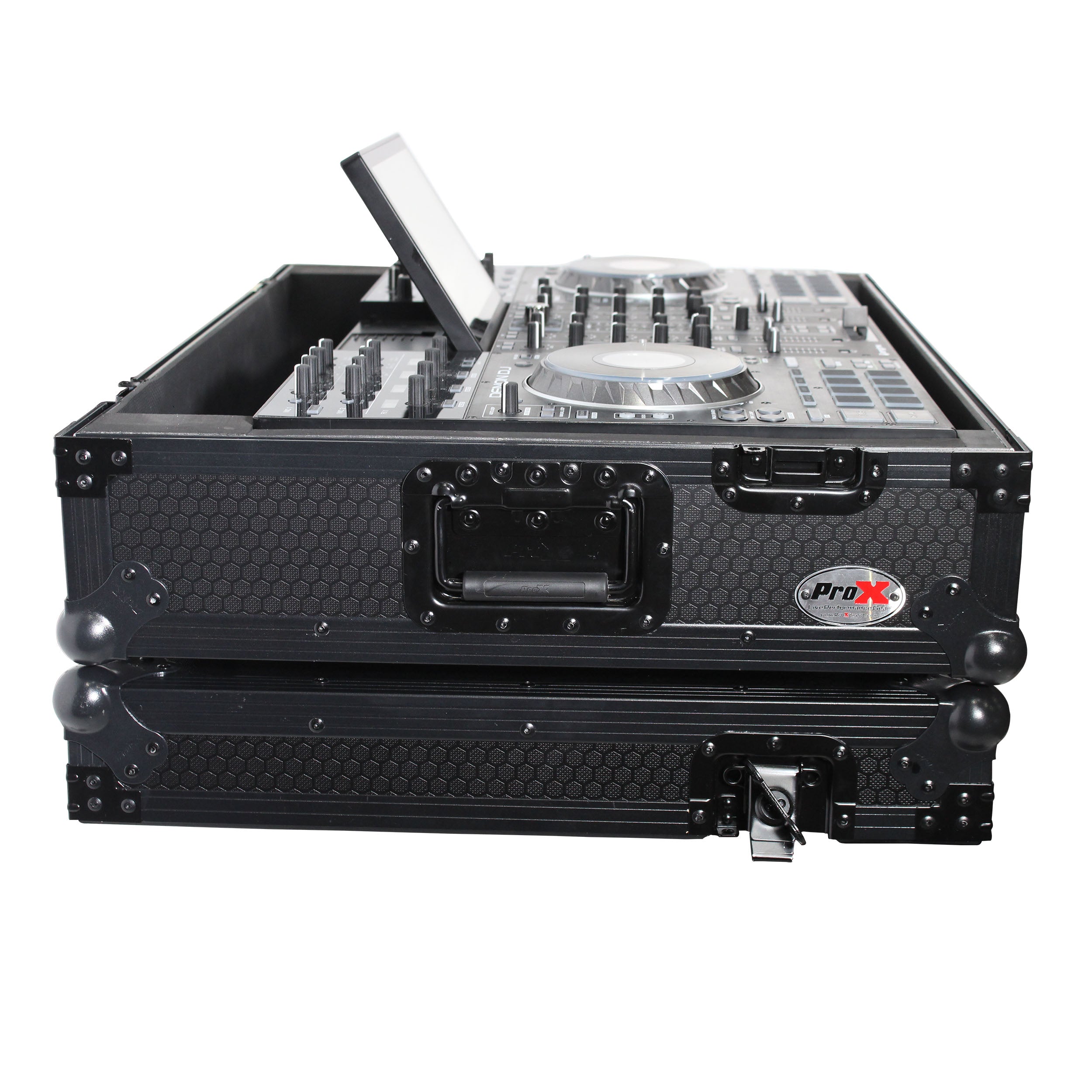 ProX ATA Flight Case For Pioneer PRIME 4 MK2 DJ Controller with 1U Rack Space and Wheels