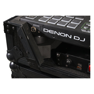ProX ATA Flight Case For Pioneer PRIME 4 MK2 DJ Controller with 1U Rack Space and Wheels