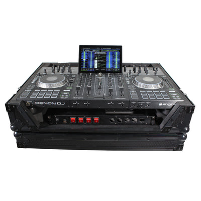 ProX ATA Flight Case For Pioneer PRIME 4 MK2 DJ Controller with 1U Rack Space and Wheels