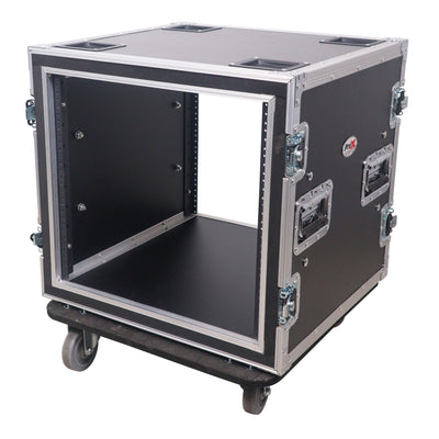 ProX ATA Style 10U Space Shockproof Amp Rack Mount Case 20 inch Depth with Caster Wheels
