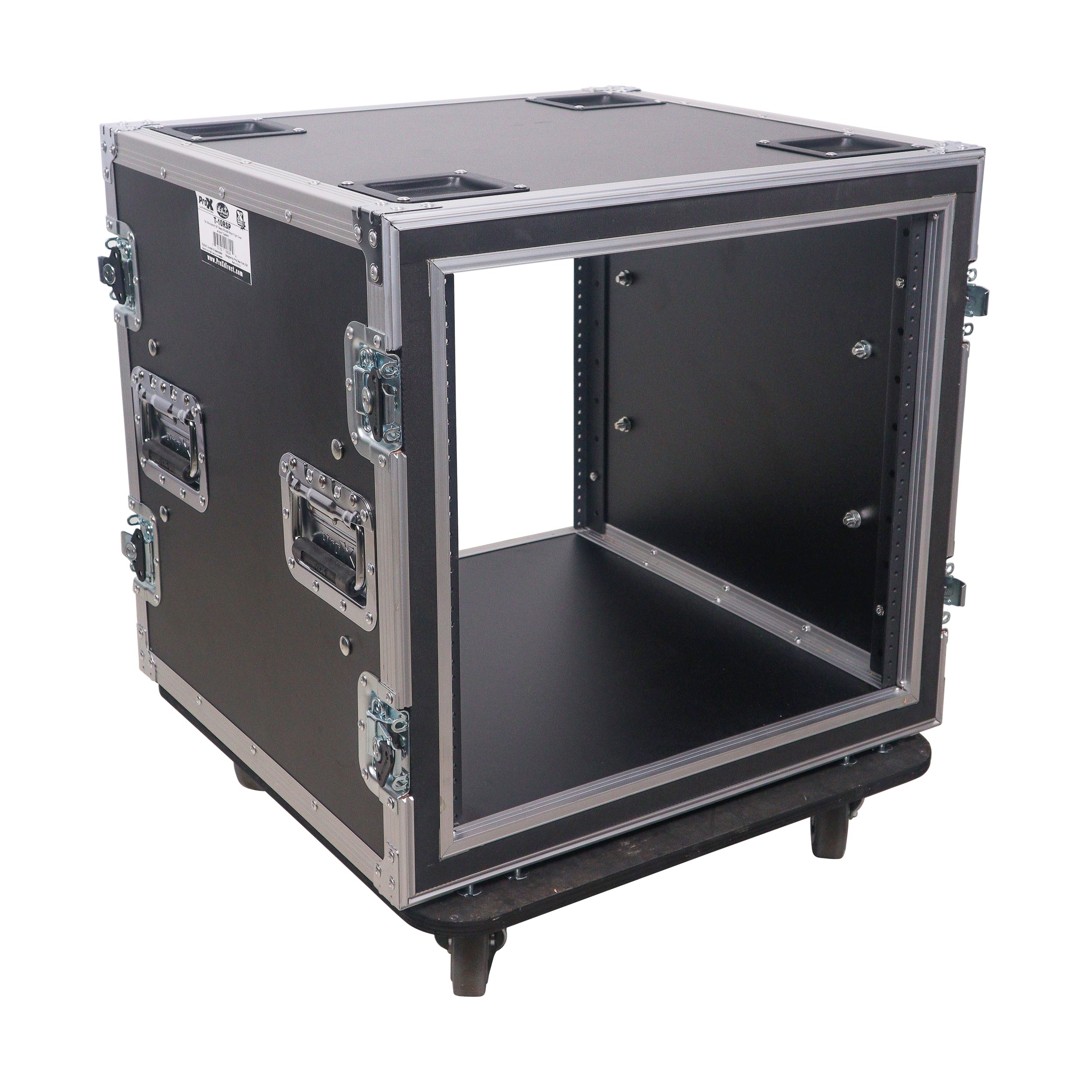 ProX ATA Style 10U Space Shockproof Amp Rack Mount Case 20 inch Depth with Caster Wheels