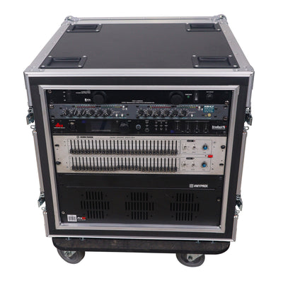ProX ATA Style 10U Space Shockproof Amp Rack Mount Case 20 inch Depth with Caster Wheels