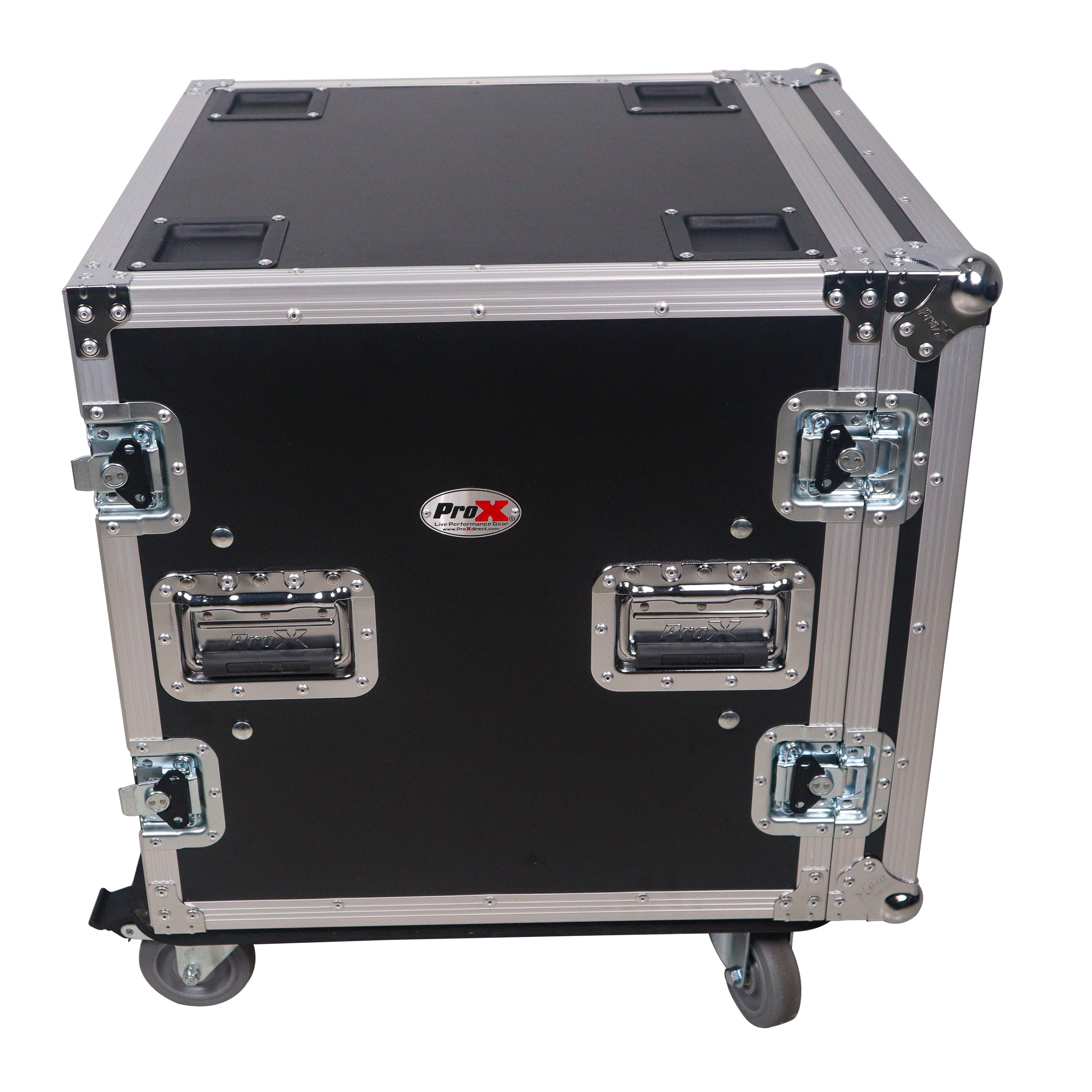 ProX ATA Style 10U Space Shockproof Amp Rack Mount Case 20 inch Depth with Caster Wheels