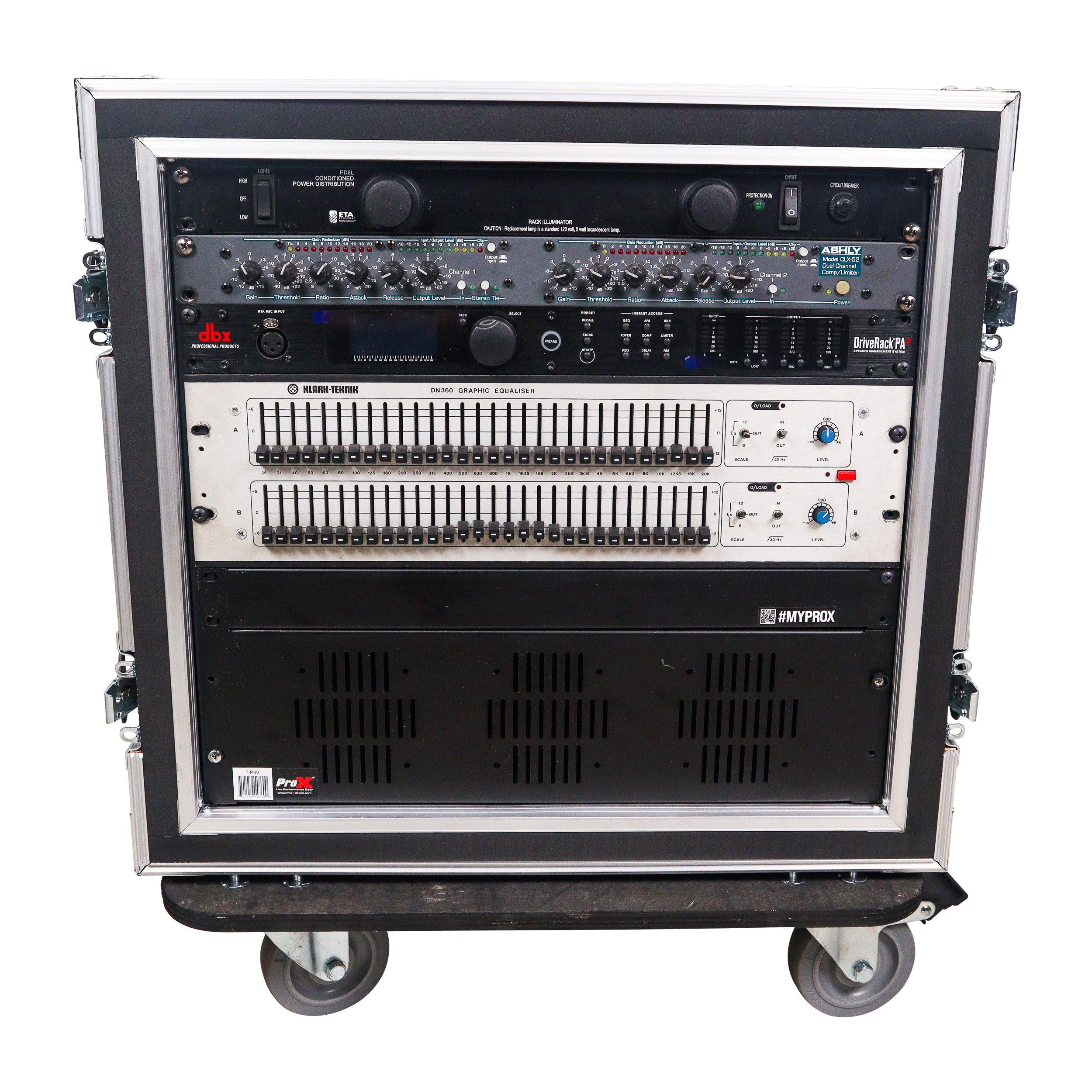 ProX ATA Style 10U Space Shockproof Amp Rack Mount Case 20 inch Depth with Caster Wheels