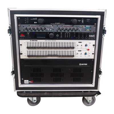 ProX ATA Style 10U Space Shockproof Amp Rack Mount Case 20 inch Depth with Caster Wheels
