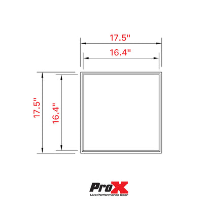 ProX ATA Utility Flight Travel Heavy-Duty Storage Road Case with 4" in casters – 18"x18"x18' Exterior