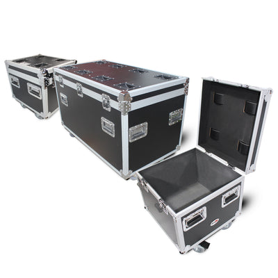 ProX Package of 3 Utility ATA Flight Travel Storage Road Case – Includes 1-Large and 2-Half Size with 4" Casters