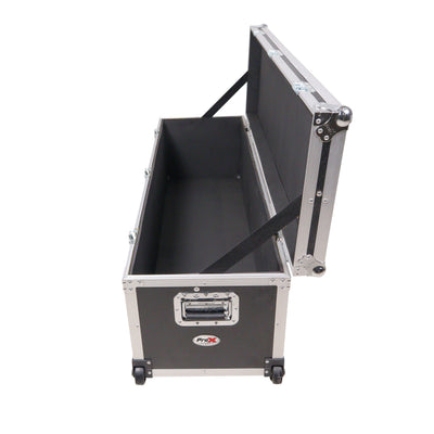 ProX ATA Utility Flight Travel Heavy-Duty Storage Road Case with Low Profile Wheels – 48x16x16 in. Exterior