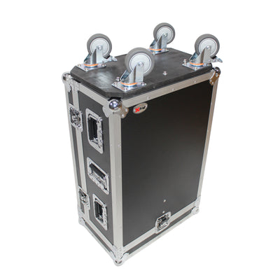 ProX ATA Digital Audio Mixer Flight Case for Yamaha QL1 Mixer CaseConsole with Doghouse compartment and Caster wheels