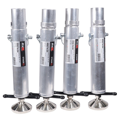 ProX Set of (4)Telescoping Stage Legs with Ball Joint Adjusts from 16 to 24 inches compatible with ProX StageQ™ Platforms