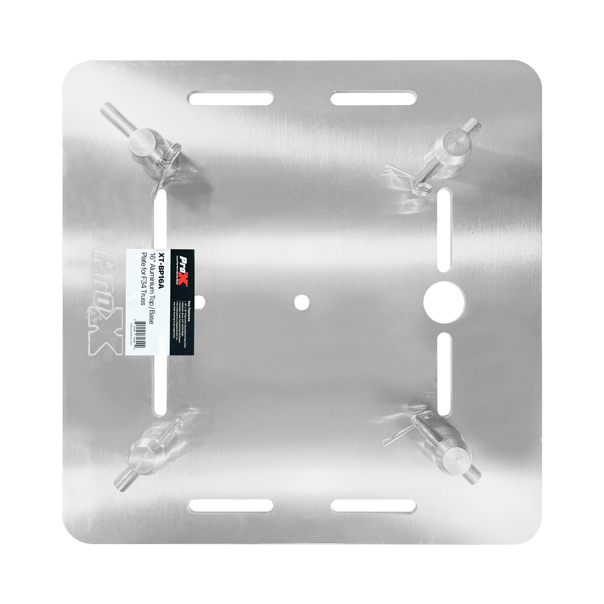 ProX 16" Aluminum 6mm Truss Base Plate for F34 F32 F31 Conical Square Truss with Connectors