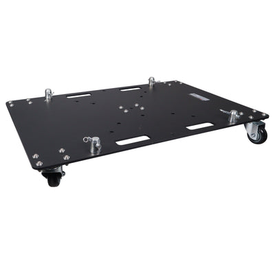 ProX 24 x 30 inch Rolling Base Plate for Rapid Grid Modular Truss System with locking casters - Black Finish