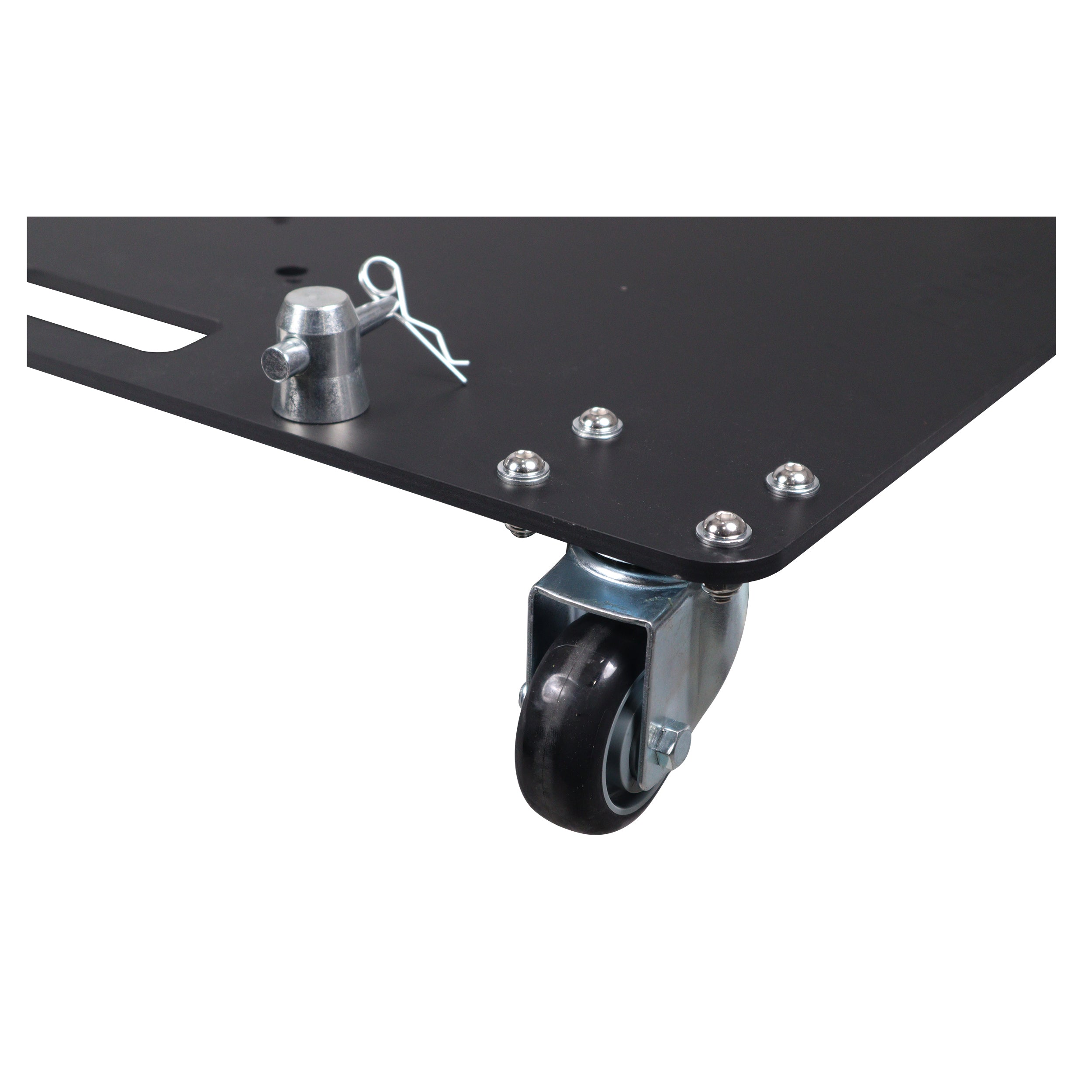 ProX 24 x 30 inch Rolling Base Plate for Rapid Grid Modular Truss System with locking casters - Black Finish