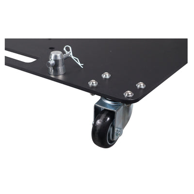 ProX 24 x 30 inch Rolling Base Plate for Rapid Grid Modular Truss System with locking casters - Black Finish