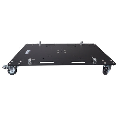 ProX 24 x 30 inch Rolling Base Plate for Rapid Grid Modular Truss System with locking casters - Black Finish